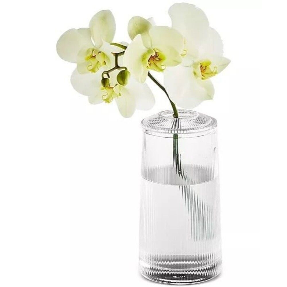 HOTEL COLLECTION Large Glass Vase with Lid
